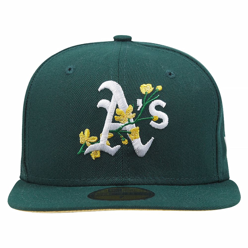 Oakland Athletics Bloom 59FIFTY Fitted Hat Yellow Undervisor