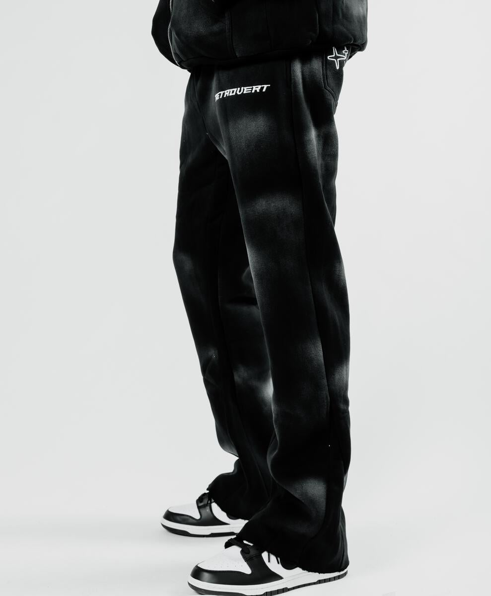 BLACK WASHED FLARE - BLACK