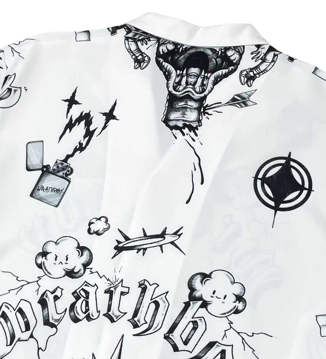 Graffiti Buttondown - White