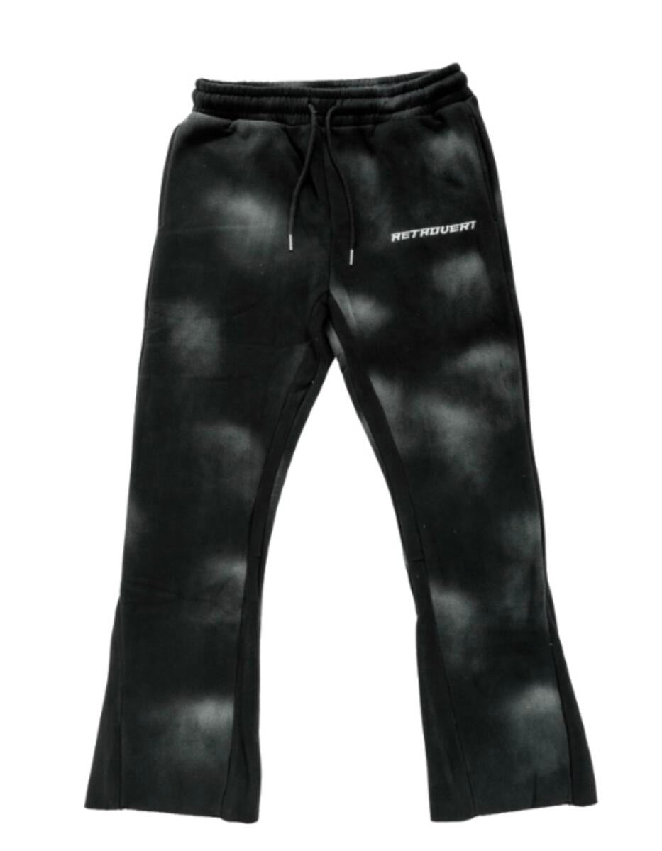 BLACK WASHED FLARE - BLACK