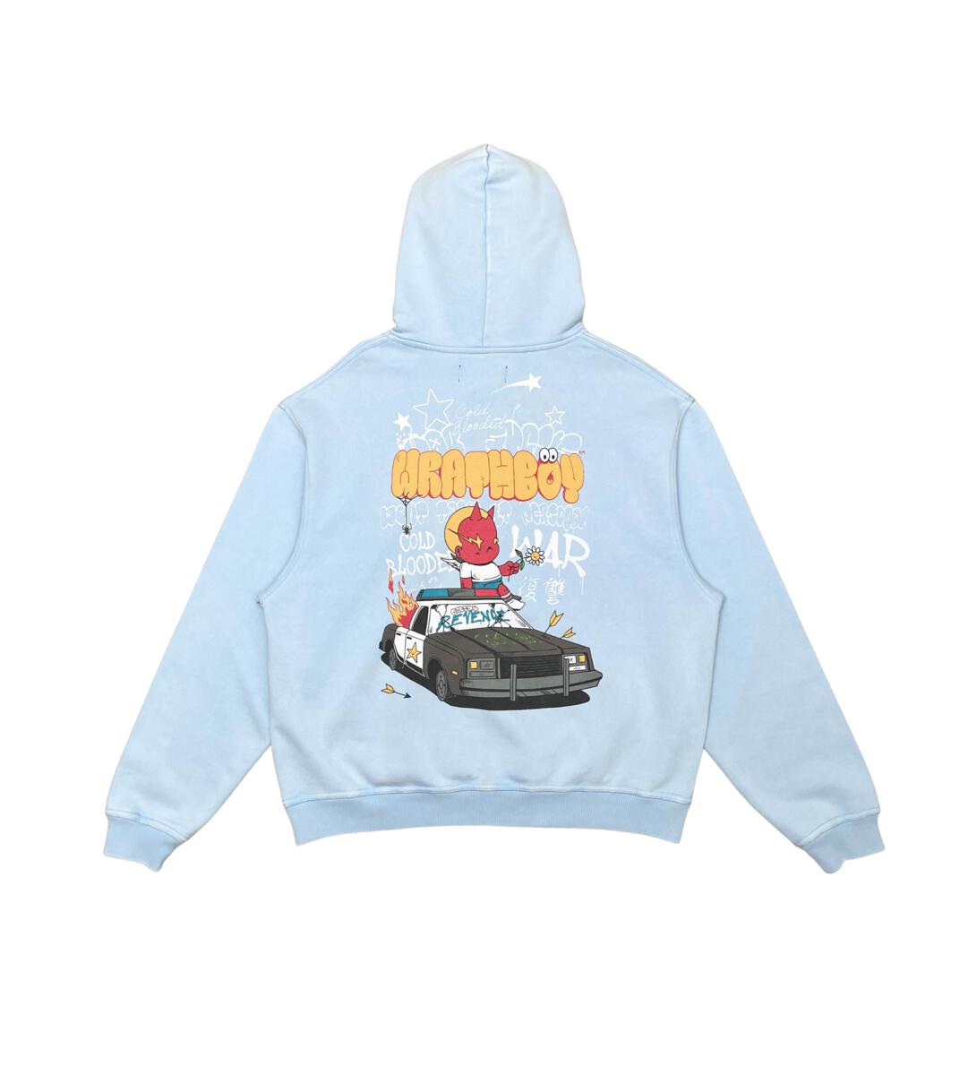 Inked Up Hoodie - Ice Blue