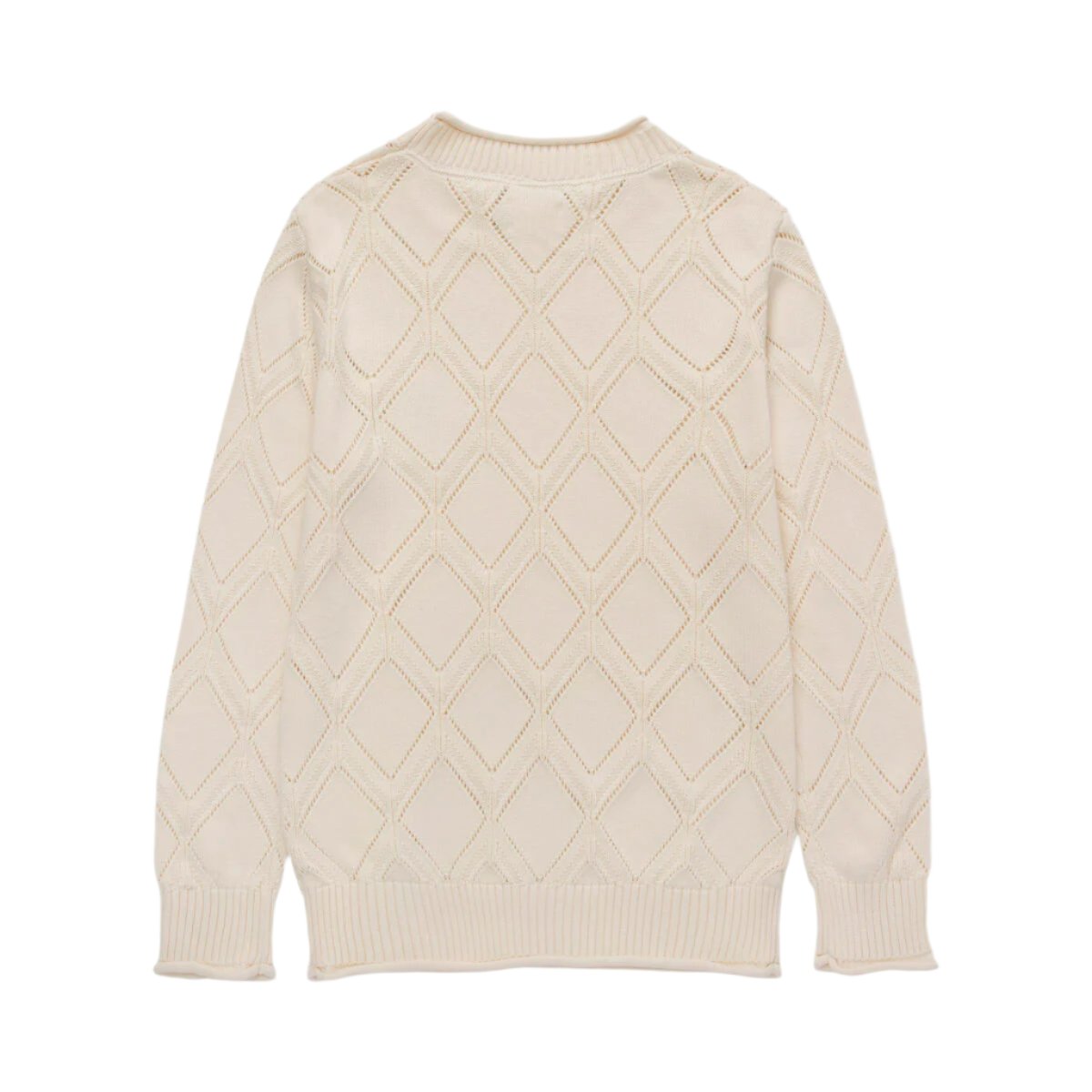 Diamond Knit Sweater - Cream