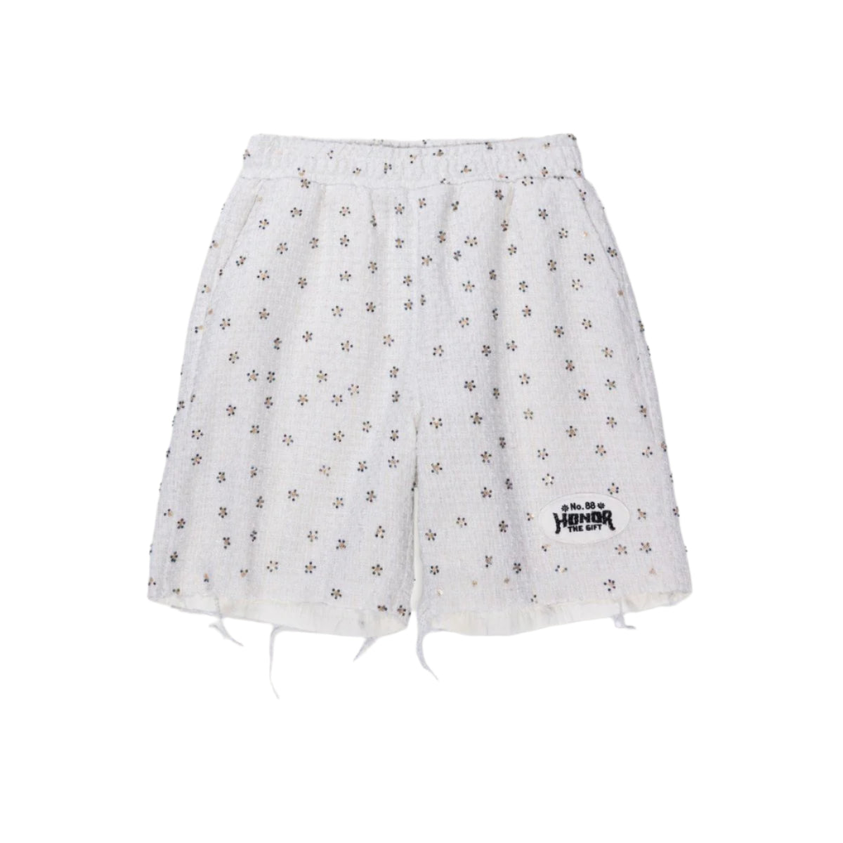 C-Fall Beaded Shorts - White