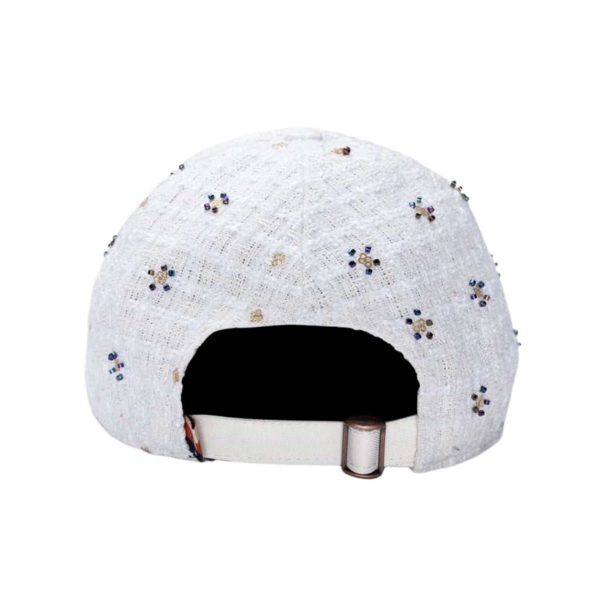 C-Fall Beaded 6 Panel Cap - Bone