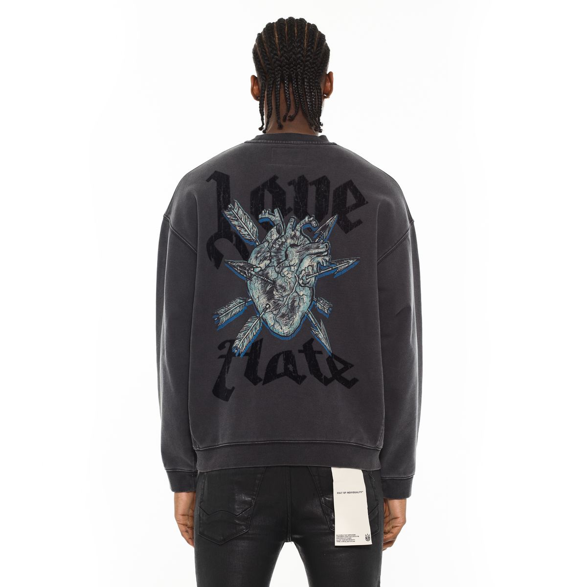 CREW NOVELTY SWEATSHIRT - VINTAGE CHARCOAL