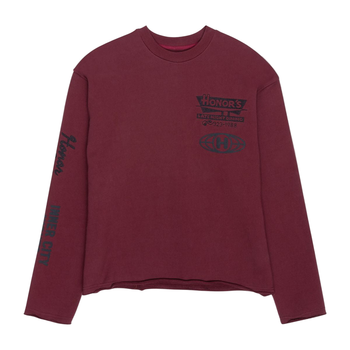 Mixed Logo Crewneck - Burgundy