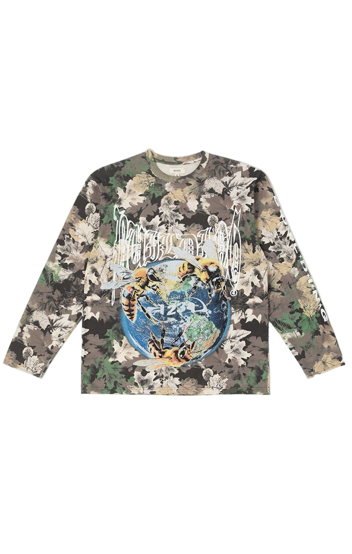 Worldwide LS Knit BLDG4 - Leaf Camo