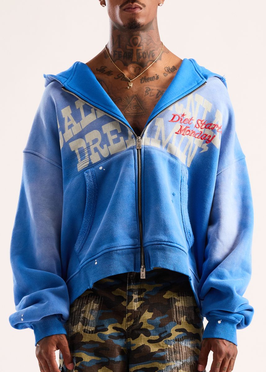 California Dreamin Full Zip Hoodie - Blue