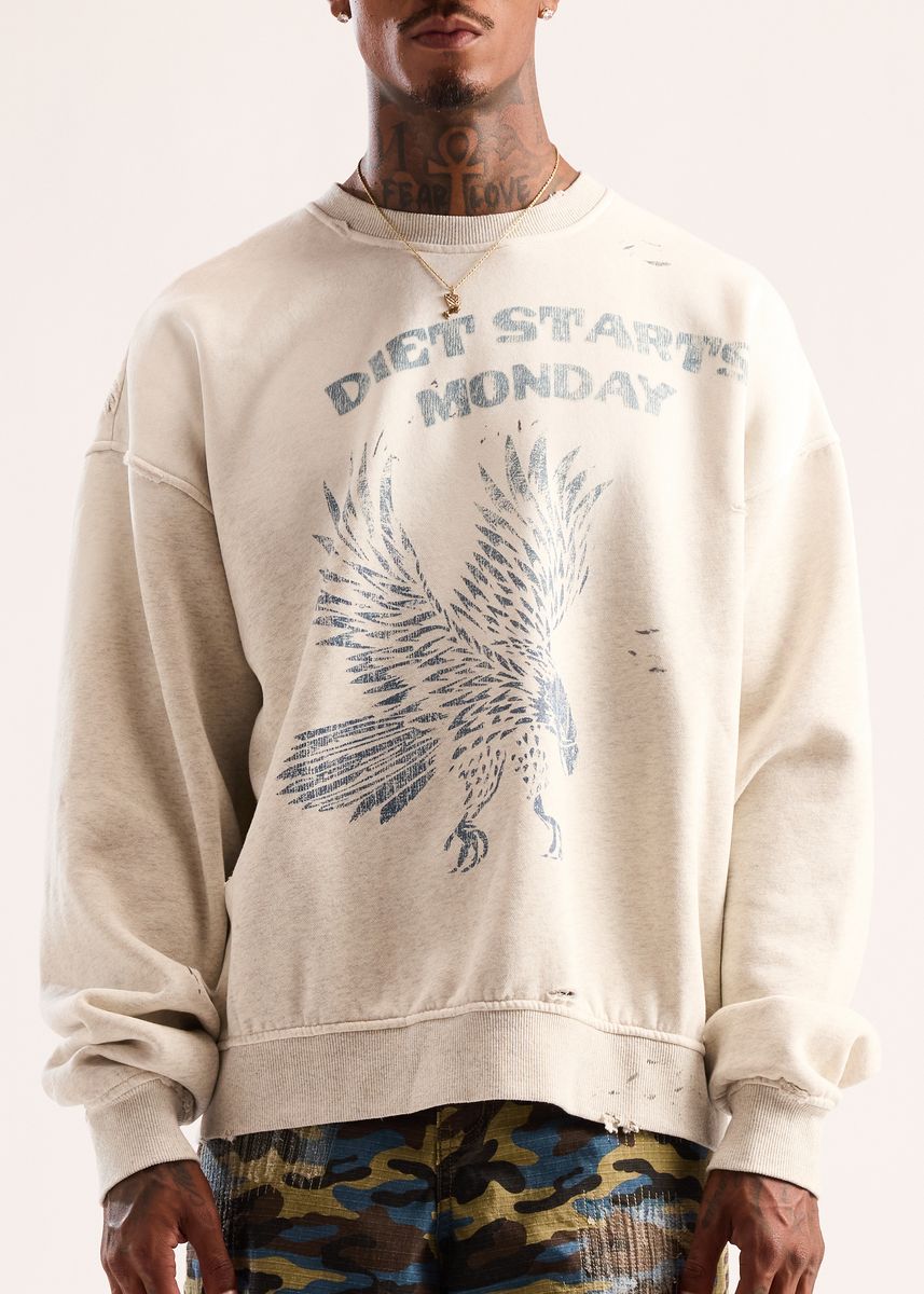 Eagle Sweatshirt- Heather Grey/Blue