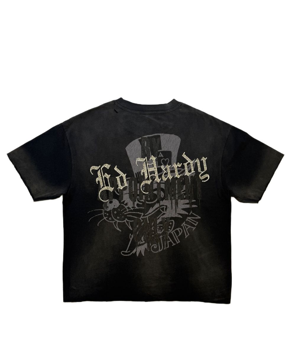 Panther Cropped T-Shirt - Vintage Black