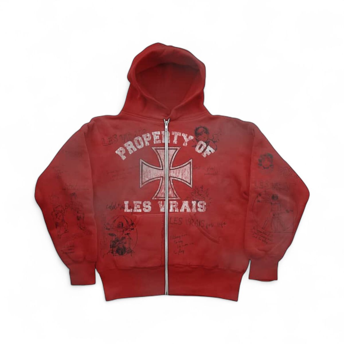 Property Of LV Zip Hoodie - Red