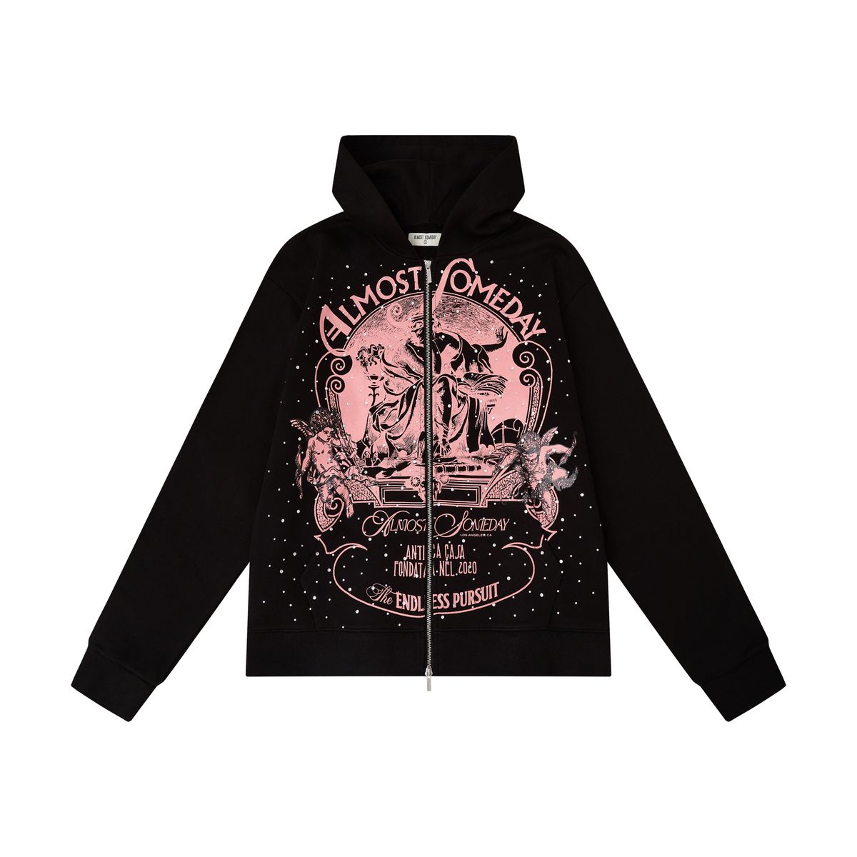 LAVISH ZIPUP HOODIE - BLACK