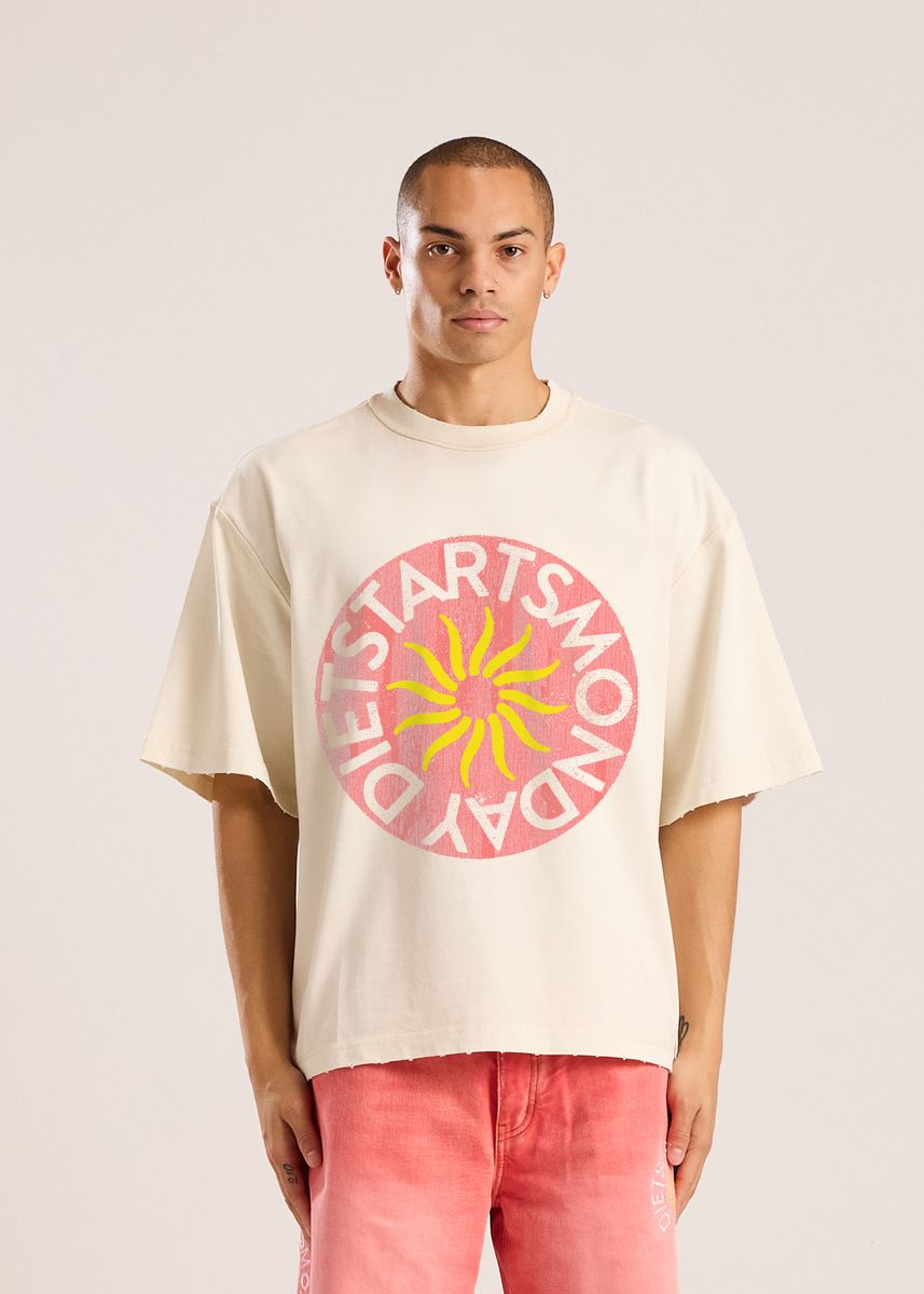 Sol T-Shirt - White/Washed Red