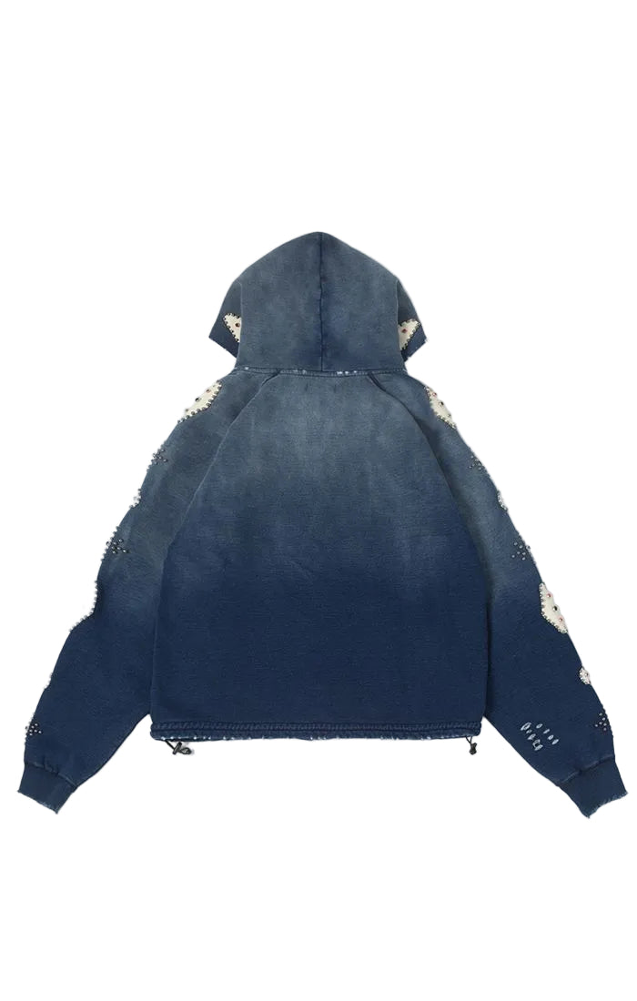 Falling Hoodie - indigo