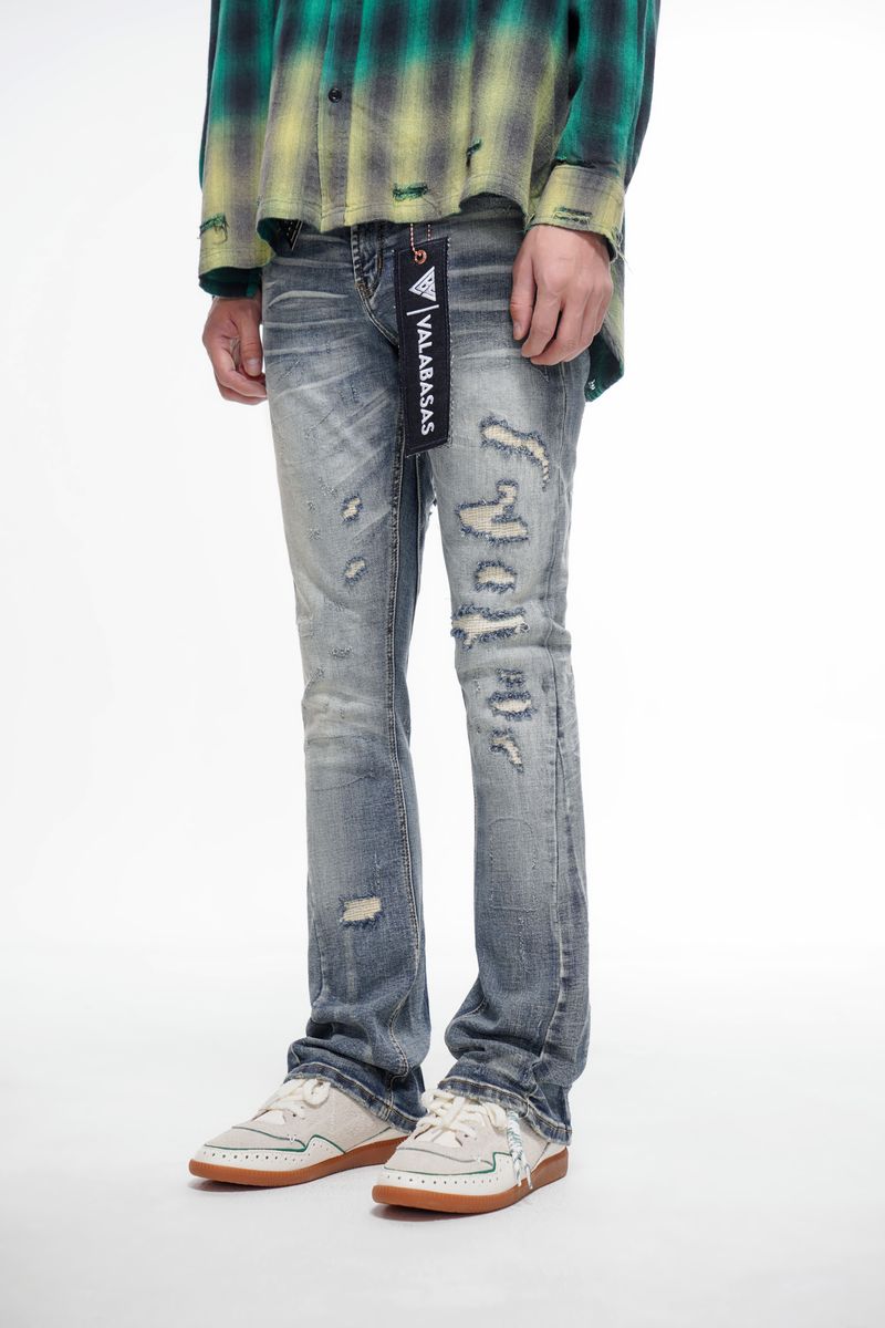 Static Stacked - Blue Wash