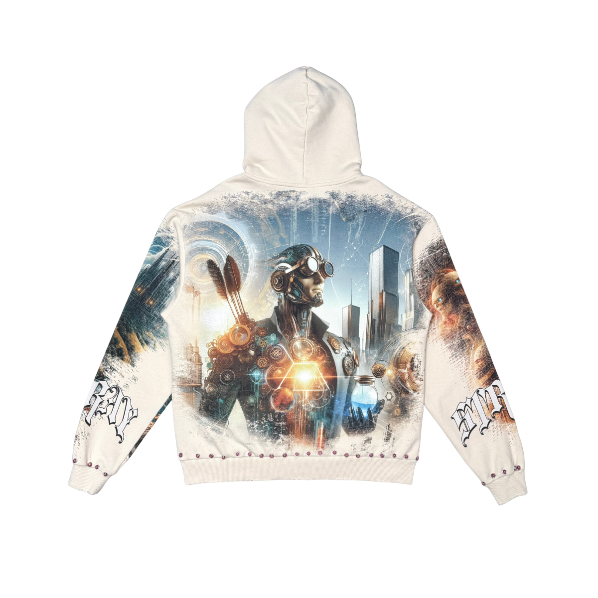 Stray Zip Hoodie - Bone