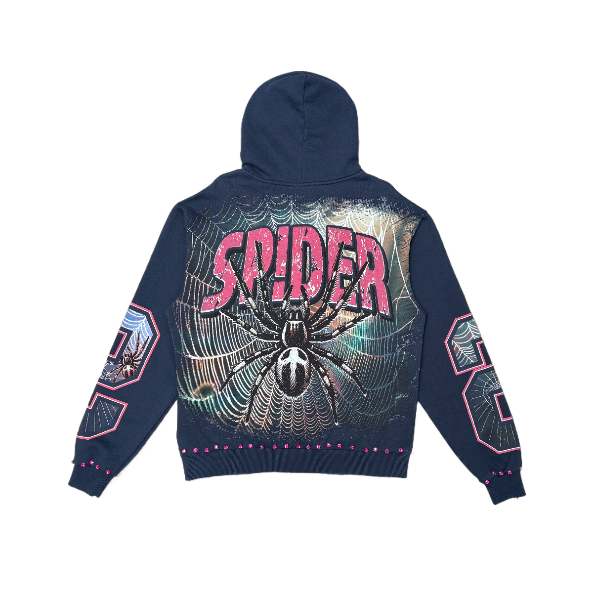 Giant Spider Pullover Hoodie - Navy