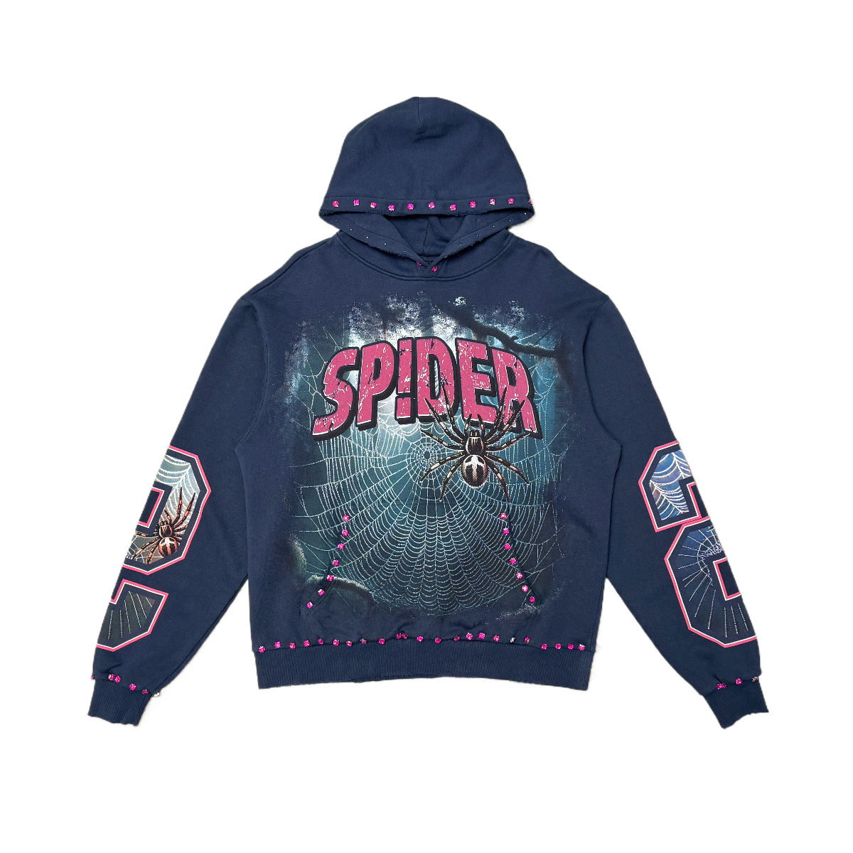 Giant Spider Pullover Hoodie - Navy
