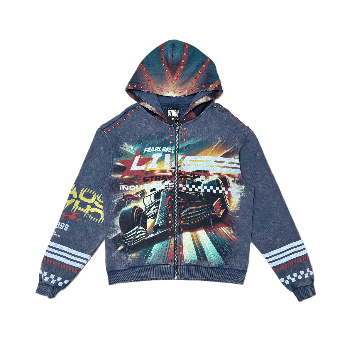 Live Fearless Zip Hoodie - Navy
