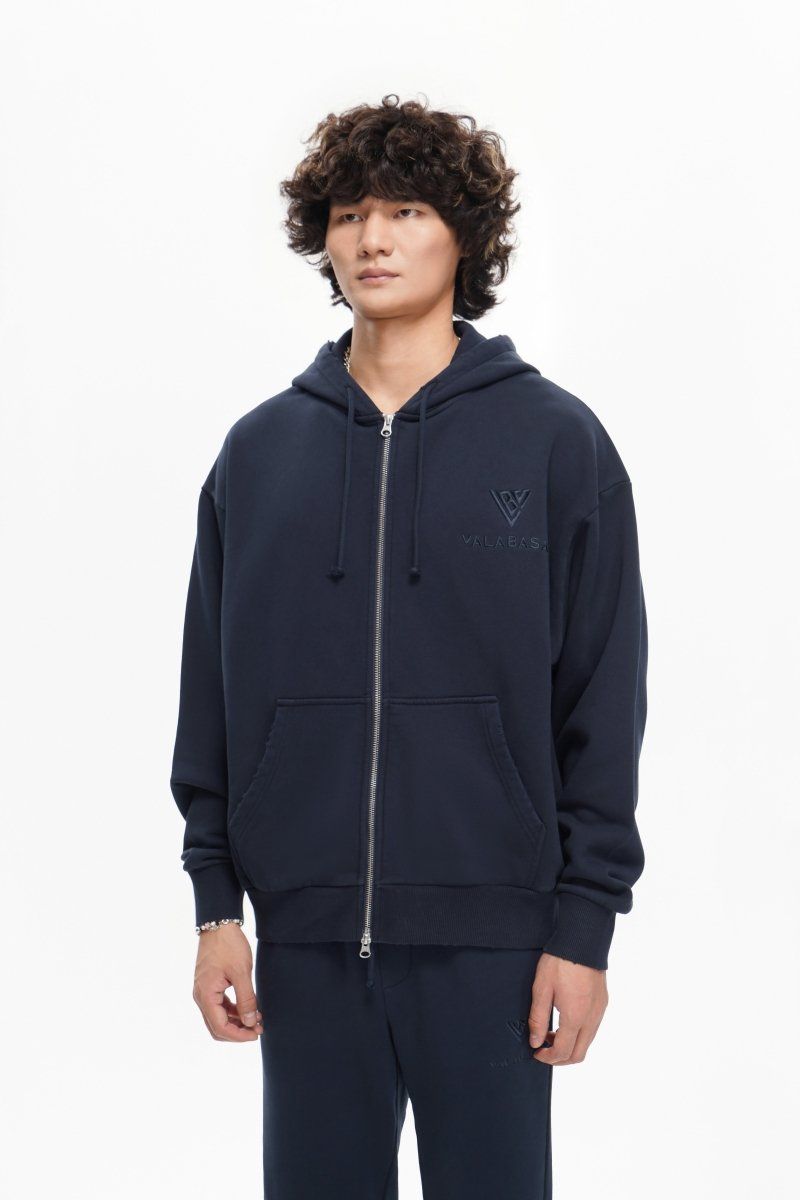 Mr. Fleece Zip Up - Navy
