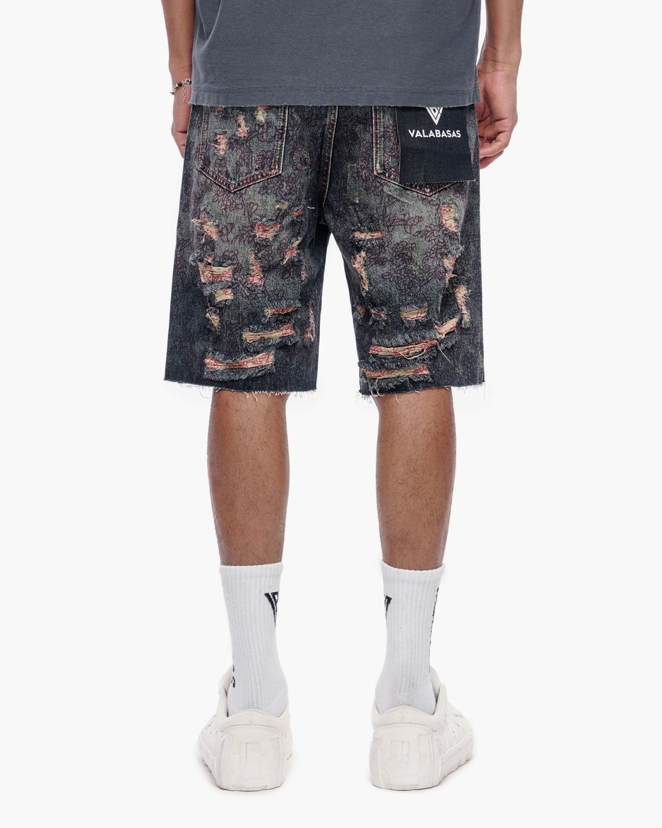 Path Denim Shorts - Dark Vintage Blue