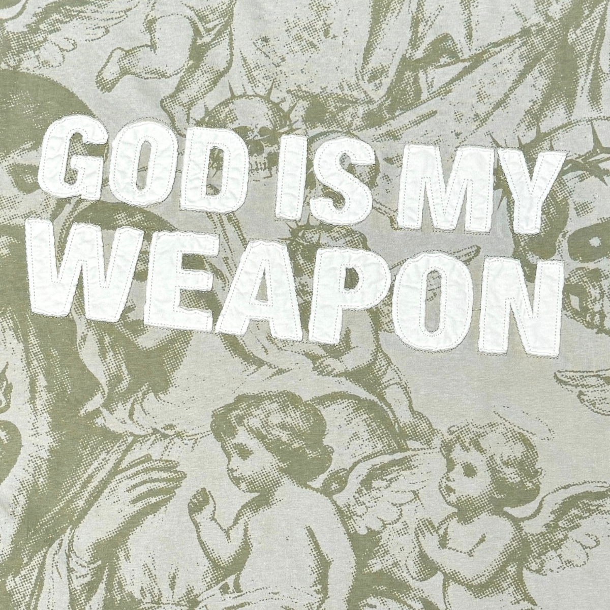 God is my weapon T-Shirt - Brown