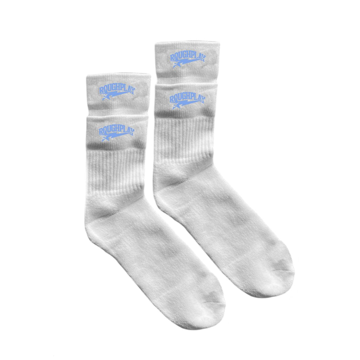 Double Socks - White & Blue
