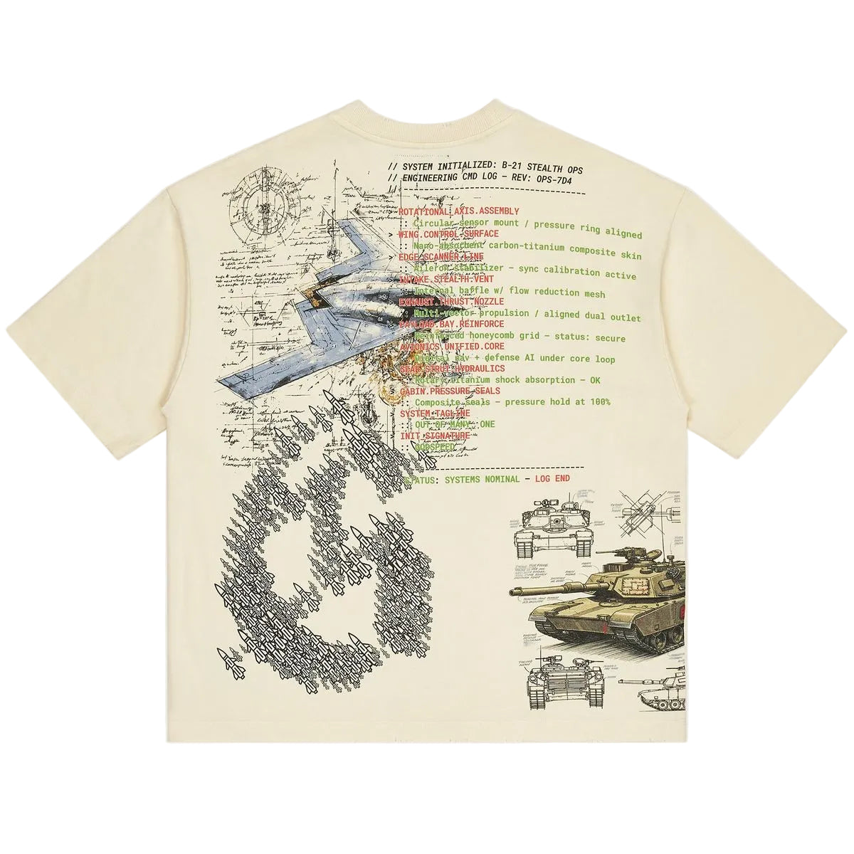 Art Of War T-shirt - Bone