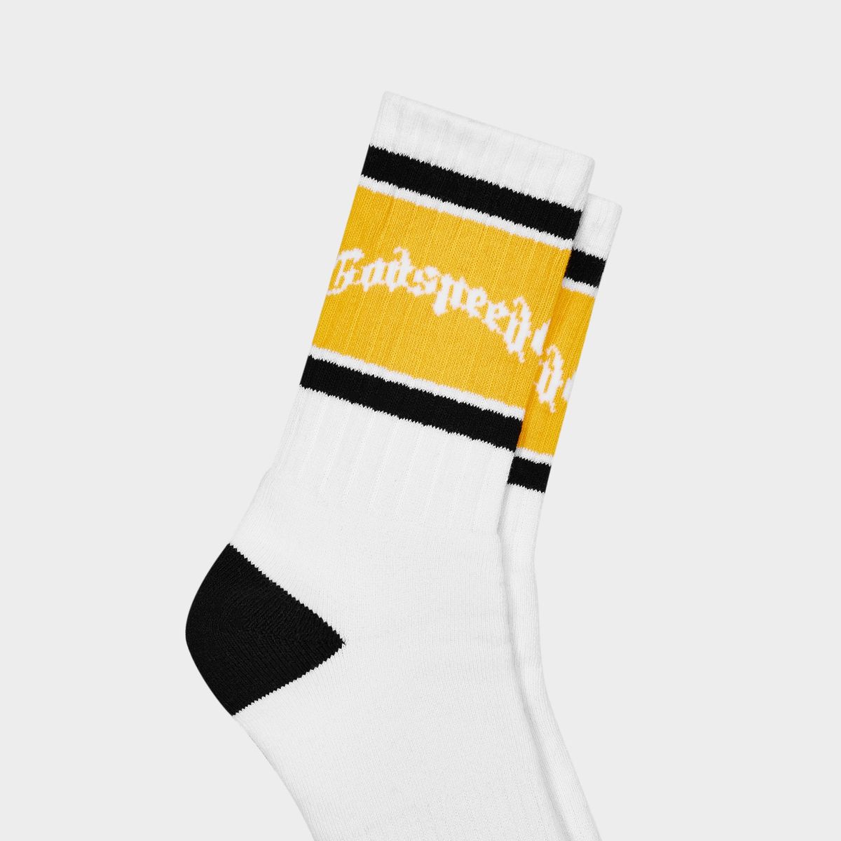 OG Logo Striped Sock - White & Yellow