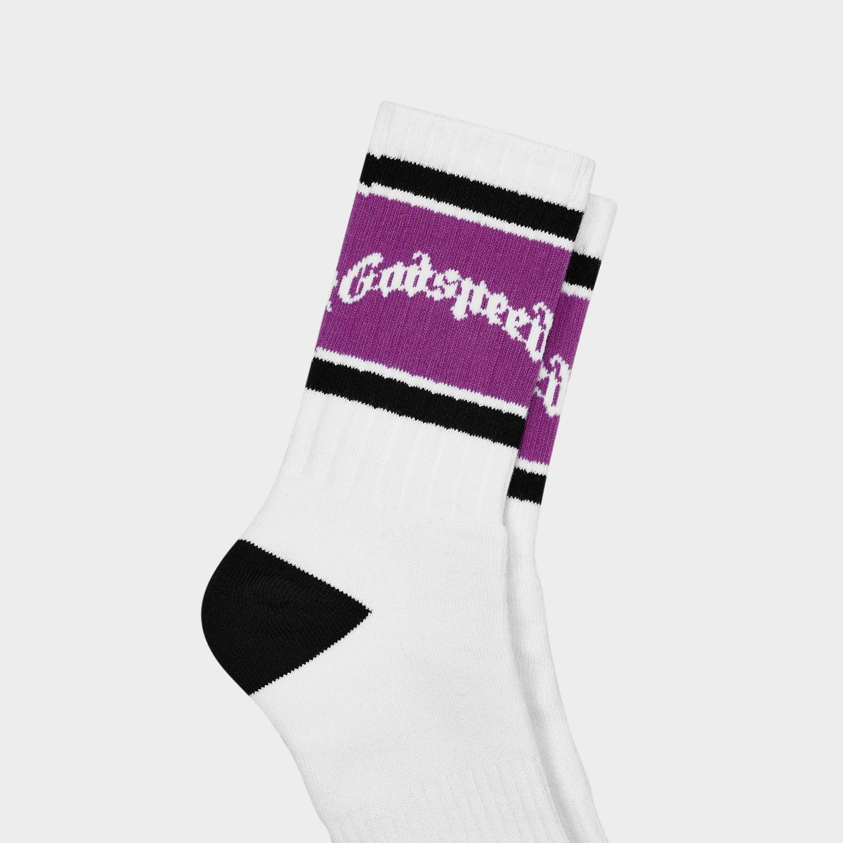 OG Logo Striped Sock - White & Purple