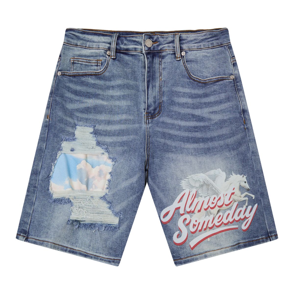 Pegasus Denim Shorts - Blue Wash
