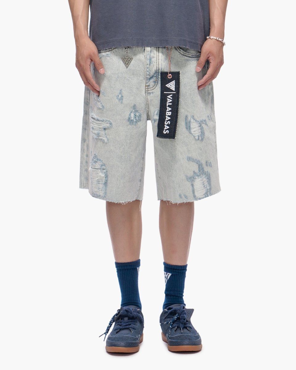 Compass Shorts - Light Blue Wash