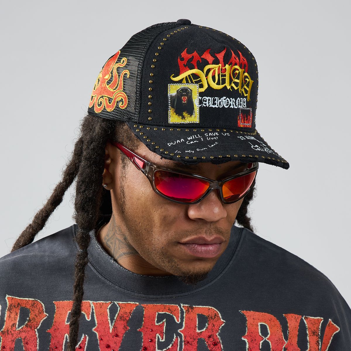 Stone Trucker Hat - Black