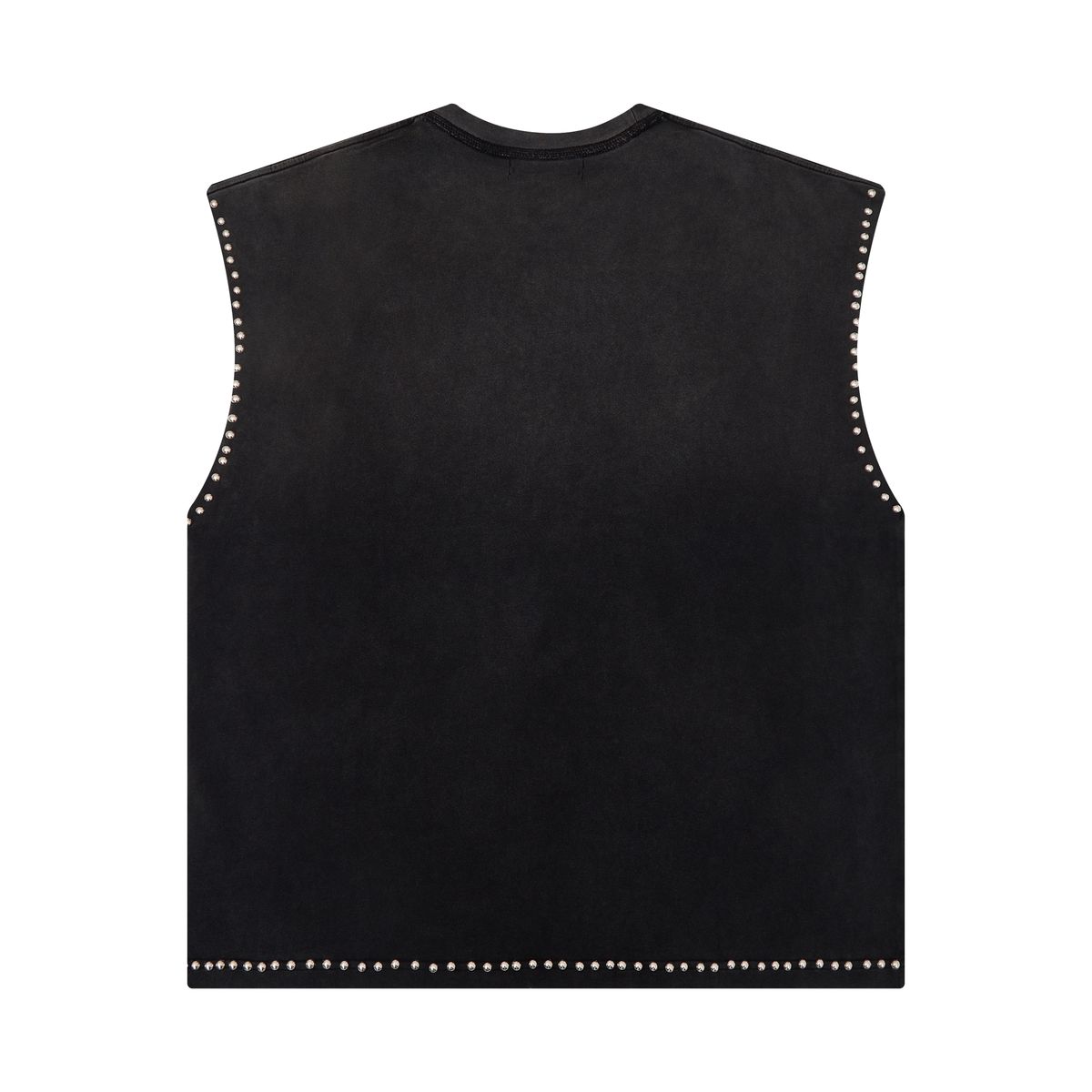 Crowned Cut Off T-Shirt - Sun Fade Black