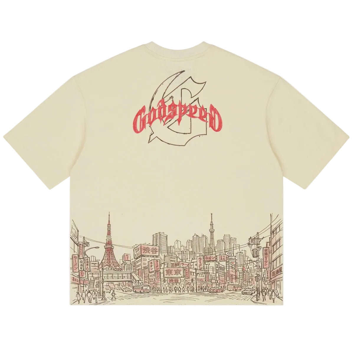 Toyoko Skyline T-Shirt - Bone