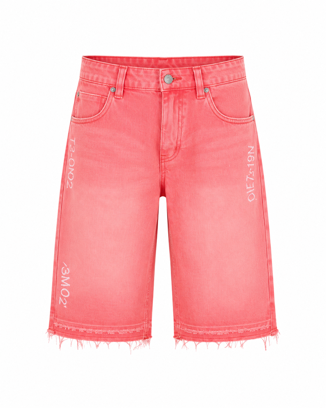 Sol Denim Shorts - Washed Red