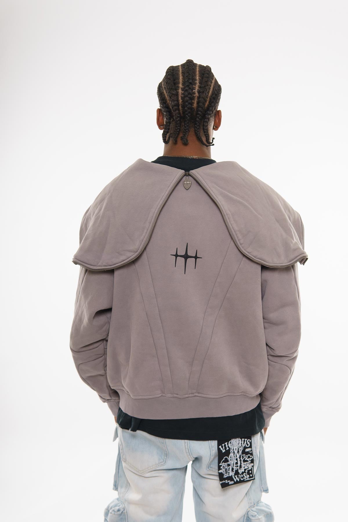 Unknown garment dyed full-zip hoodie