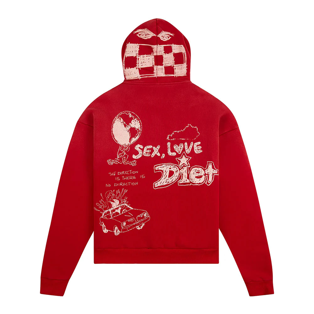 Doodle Hoodie - Red