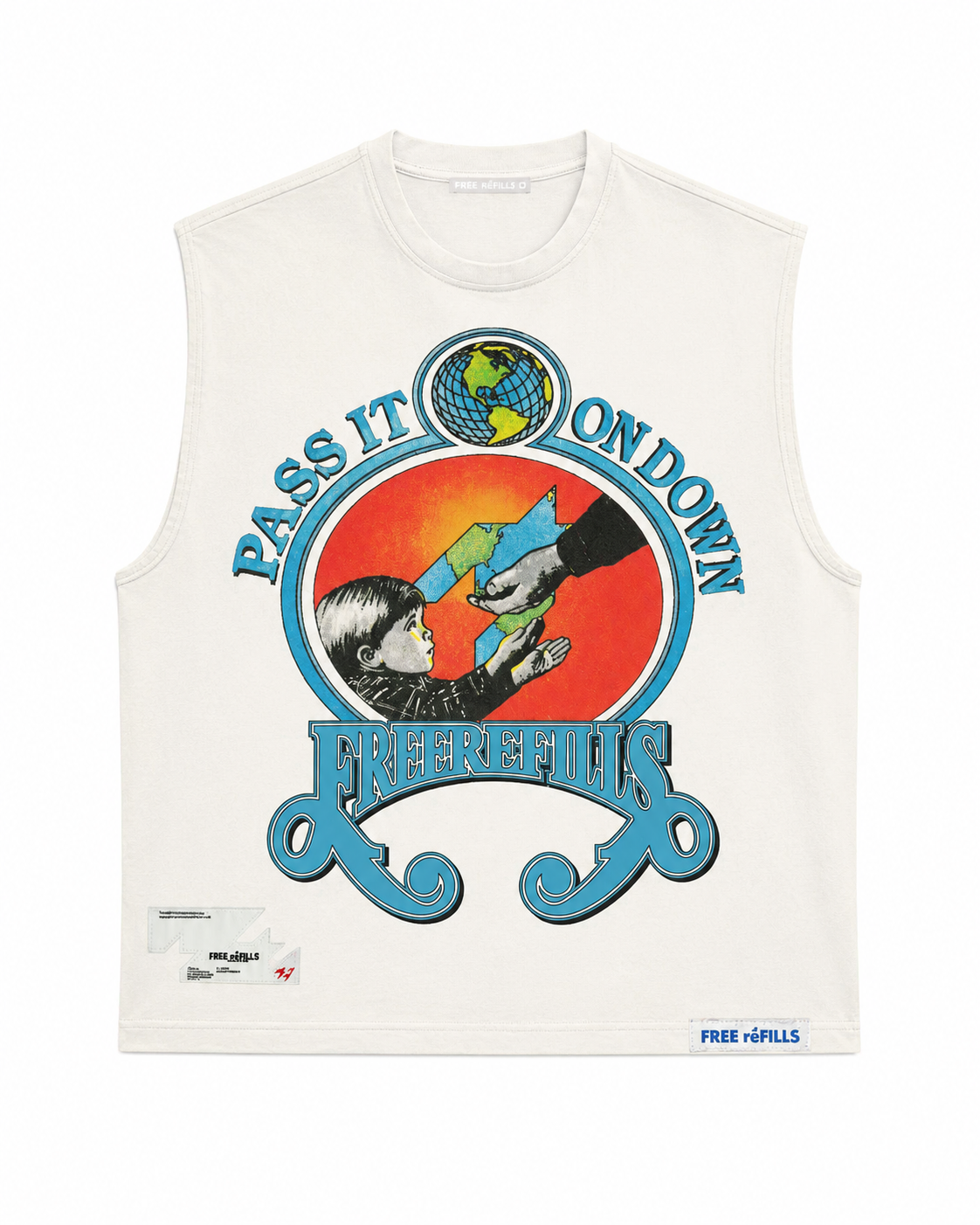 Charity Cut Off T-Shirt - Off White