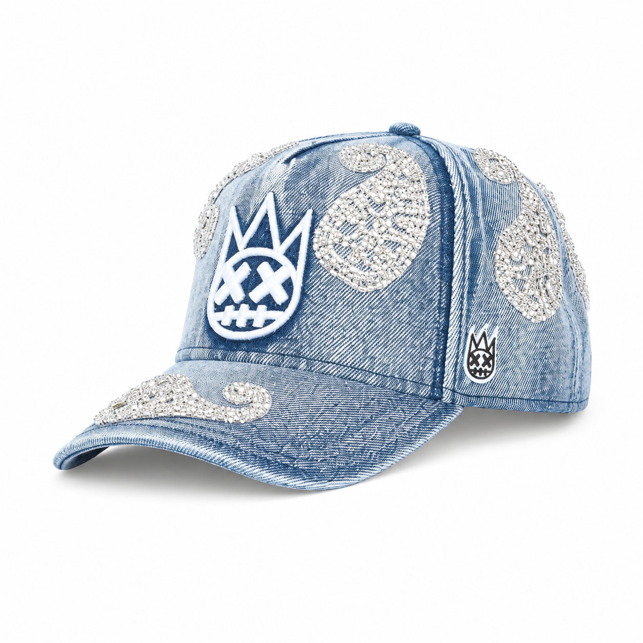 Paisley Panel Trucker Hat - Light Blue