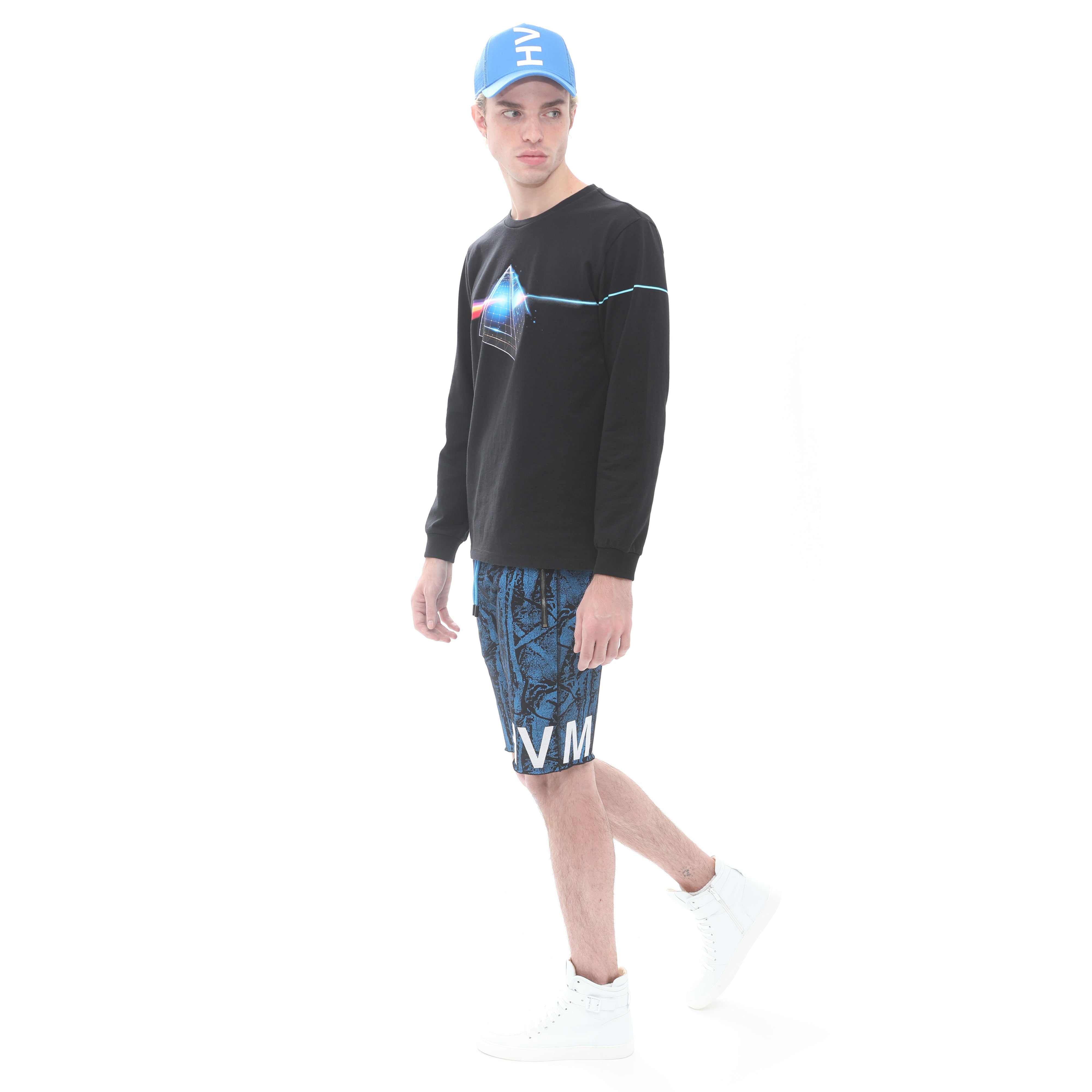 FRENCH TERRY SWEATSHORT IN CRINKLE