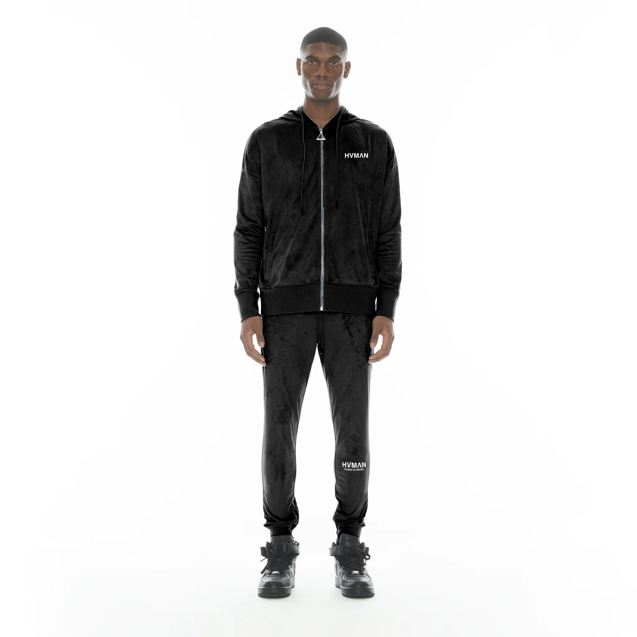 MICROFIBER HOODIE IN BLACK