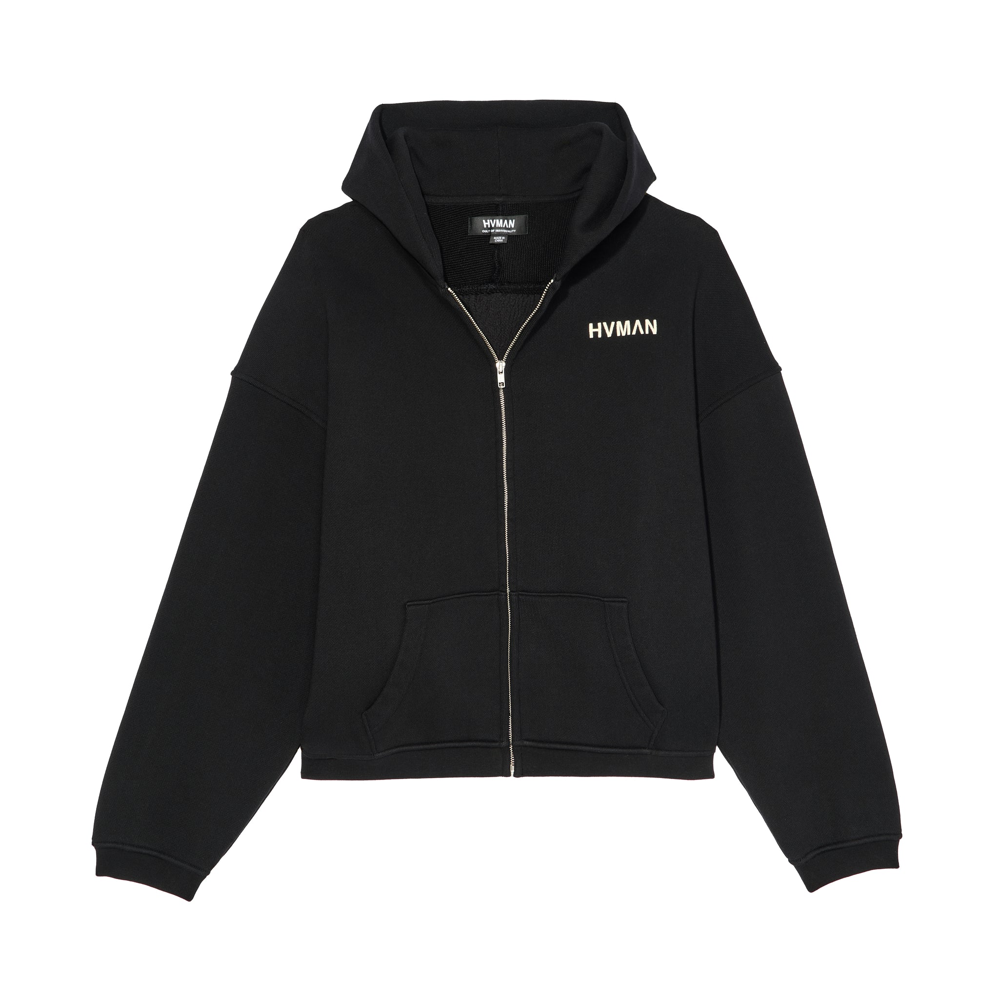 Hvman Zip Hoodie - Black