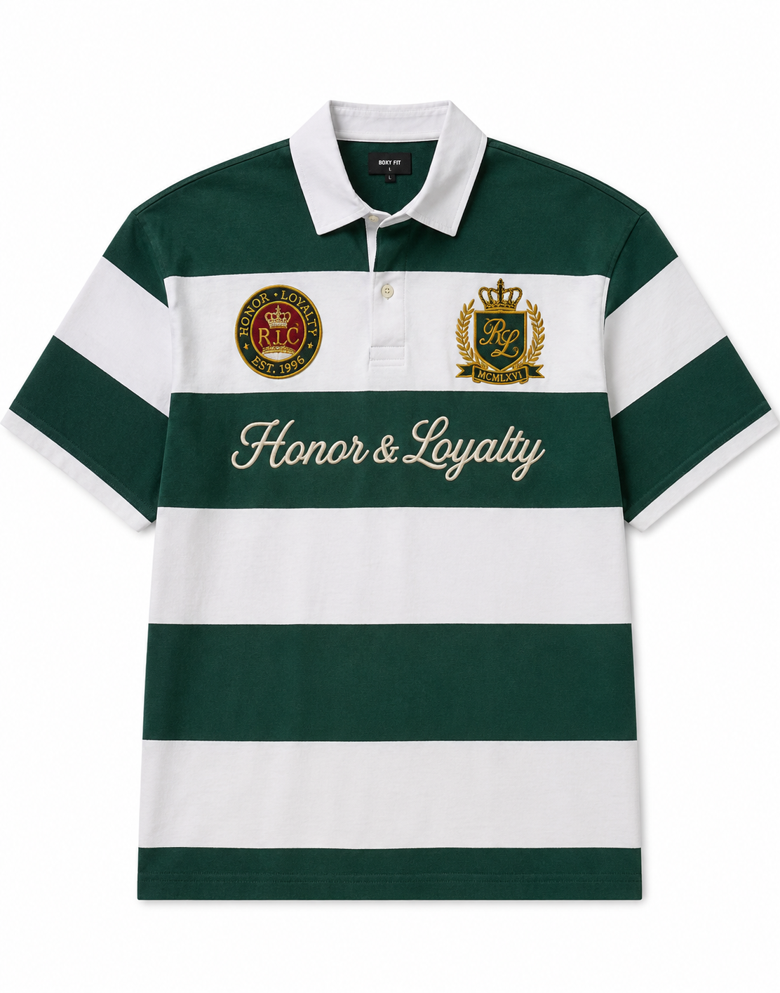 BB Ryder Polo - T-Shirt - Green/White