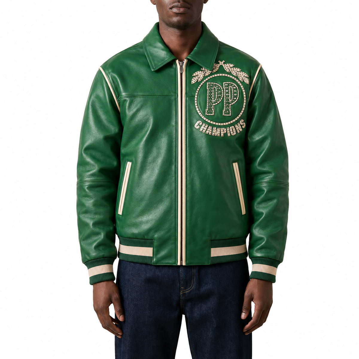 Champions Jacket - Jet Green / ivory