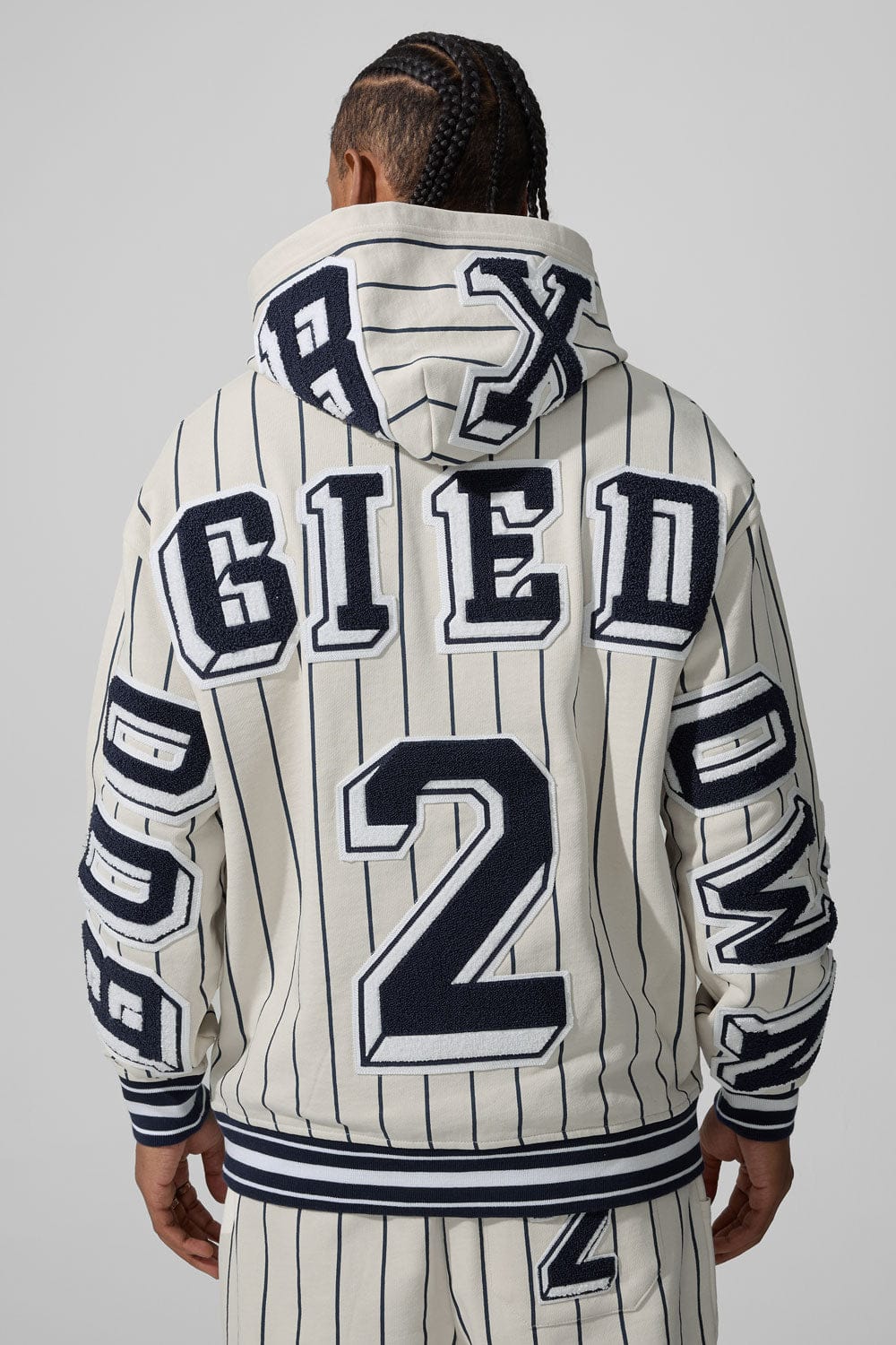BX VARSITY HOODIE - CREAM