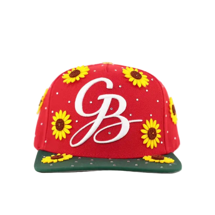My Flowers Strap back - Red/Green