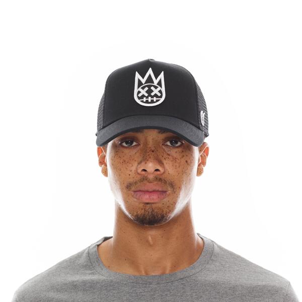 Black Trucker Hat – Mesh Back, White Clean Logo