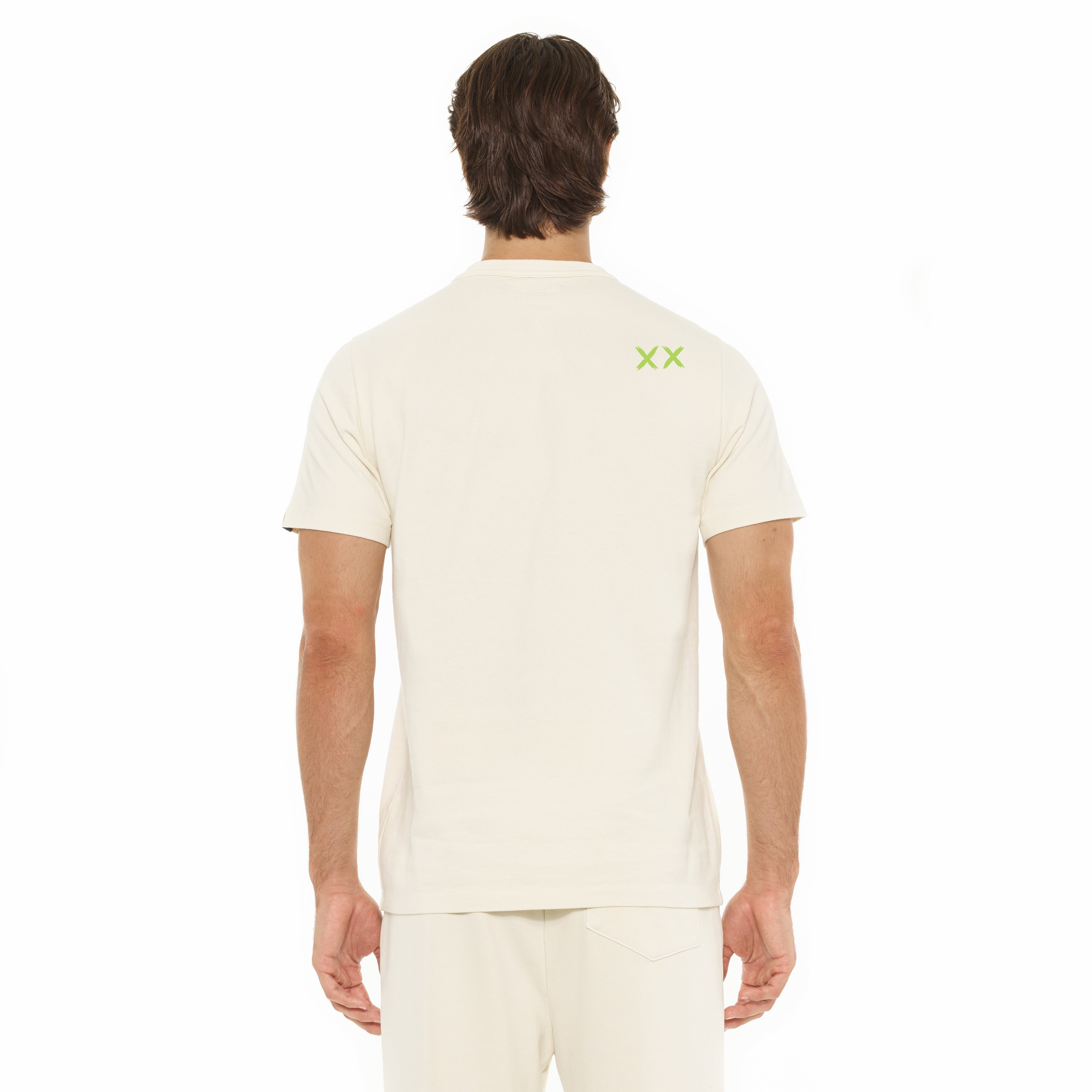 Cult's S/S Crew Neck Logo Tee in Winter White