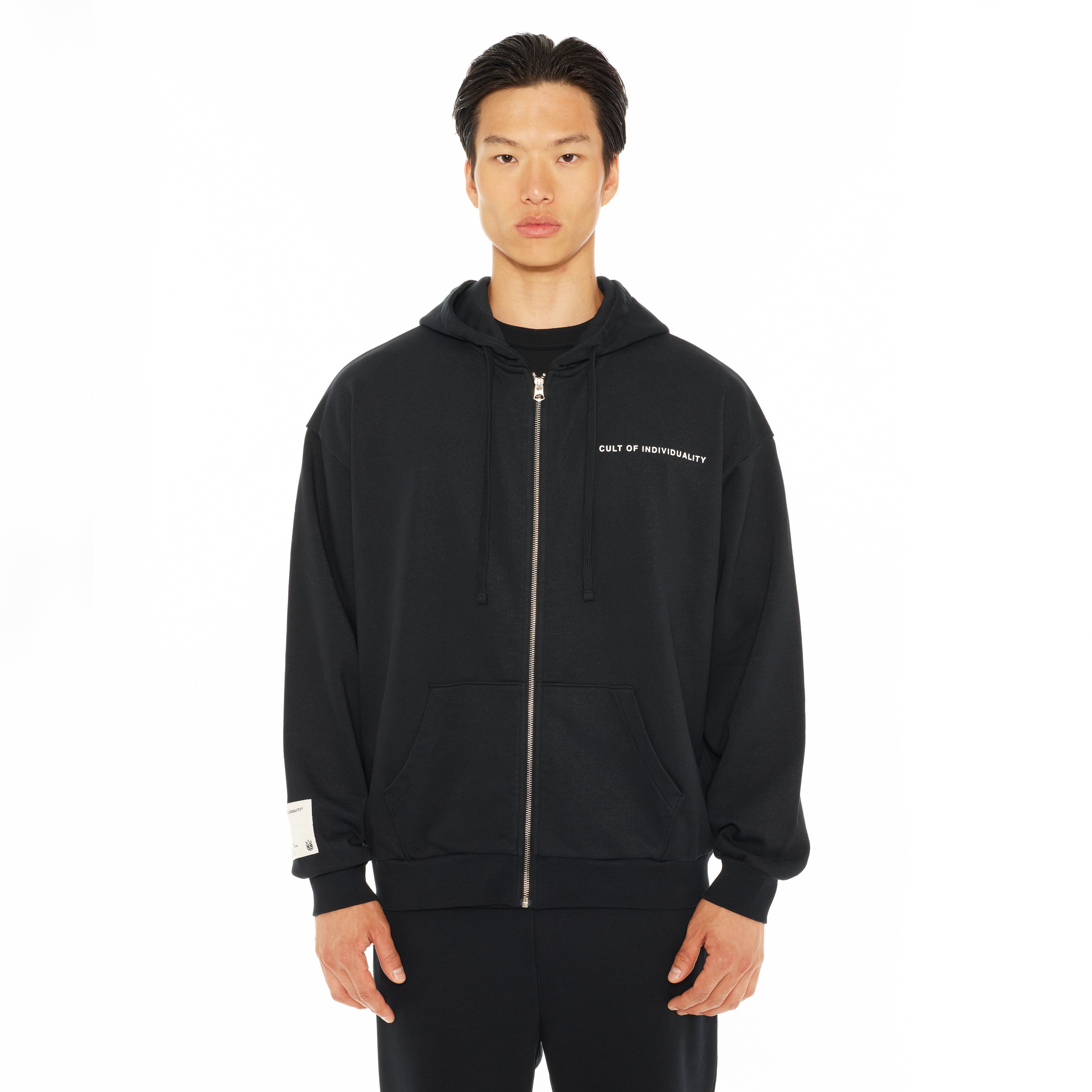 Cult's Zip Hooded Sweatshirt in Black